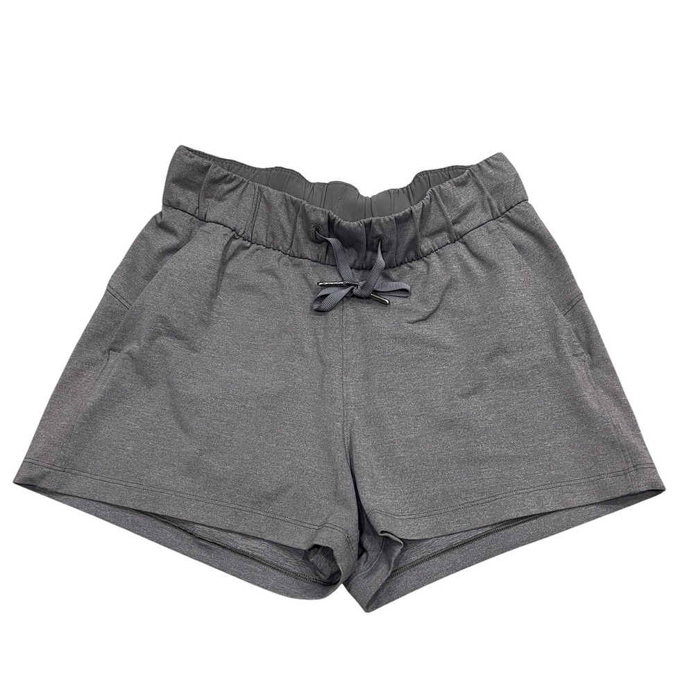 Lululemon On the Fly Shorts Gray Drawstring Athletic Size 4 Running - Picture 4 of 6